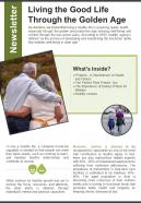 Bifold Healthy Nutritional Lifestyle Newsletter Presentation Report Infographic Ppt Pdf Document