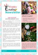 Bifold One Page Happy Easter Information Newsletter Presentation Report Infographic PPT PDF Document