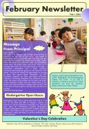 Bifold One Page Monthly Daycare Newsletter Presentation Report Infographic Ppt Pdf Document