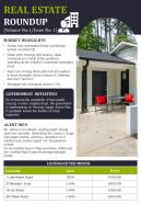 Bifold One Page Real Estate Agent Newsletter For Property Buyers Presentation Infographic Ppt Pdf Document
