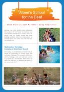 Bifold One Page Summer Camp Newsletter Presentation Report Infographic PPT PDF Document