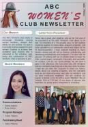 Bifold One Page Womens Club Newsletter Presentation Report Infographic Ppt Pdf Document