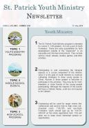 Bifold One Page Youth Ministry Monthly Newsletter Presentation Report Infographic Ppt Pdf Document