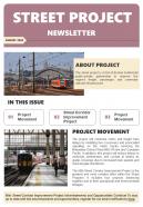 Bifold One Pager Street Project Newsletter Presentation Report Infographic Ppt Pdf Document
