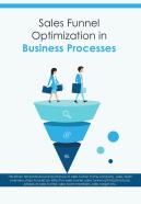 Bifold sales funnel optimization in business processes pdf ppt template one pager