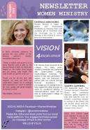 Bifold Women Ministry Newsletter Presentation Report Infographic Ppt Pdf Document