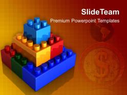 Big building blocks powerpoint templates lego construction teamwork ppt layouts