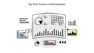 Big Chart Growth On Wall Illustration