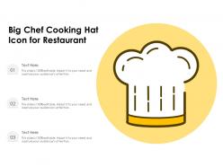 Big chef cooking hat icon for restaurant
