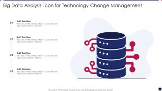 Big Data Analysis Icon For Technology Change Management