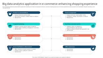 Big Data Analytics Application In E Commerce Enhancing Shopping Experience