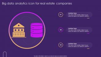 Big Data Analytics Icon For Real Estate Companies