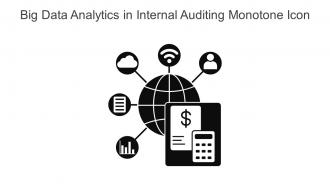 Big Data Analytics In Internal Auditing Monotone Icon In Powerpoint Pptx Png And Editable Eps Format