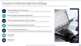 Big Data And Its Types Checklist For Effective Big Data Strategy Ppt Slides Image