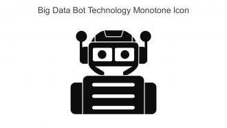 Big Data Bot Technology Monotone Icon In Powerpoint Pptx Png And Editable Eps Format