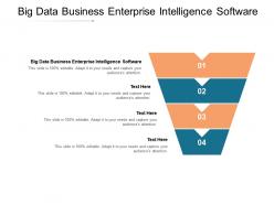 Big data business enterprise intelligence software ppt powerpoint presentation pictures information cpb