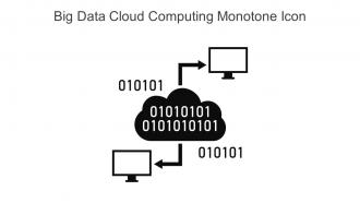Big Data Cloud Computing Monotone Icon In Powerpoint Pptx Png And Editable Eps Format