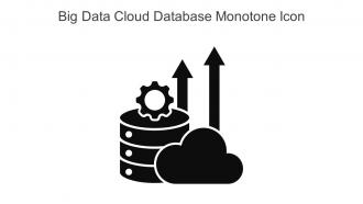 Big Data Cloud Database Monotone Icon In Powerpoint Pptx Png And Editable Eps Format