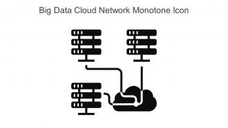 Big Data Cloud Network Monotone Icon In Powerpoint Pptx Png And Editable Eps Format