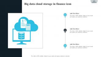 Big Data Cloud Storage In Finance Icon