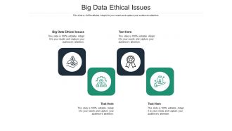 Big data ethical issues ppt powerpoint presentation portfolio clipart images cpb