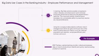 Big Data For Employee Performance And Management In The Banking Training Ppt