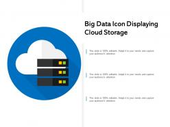 Big data icon displaying cloud storage