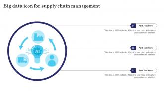 Big Data Icon For Supply Chain Management