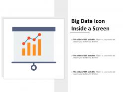 Big data icon inside a screen