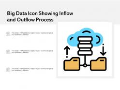 Big data icon showing inflow and outflow process
