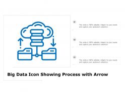 Big data icon showing process with arrow