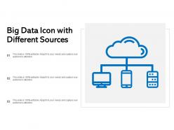 Big data icon with different sources