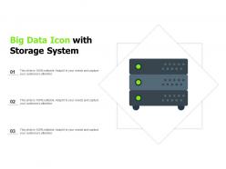Big data icon with storage system