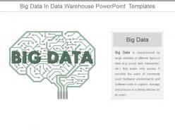 Big data in data warehouse powerpoint templates