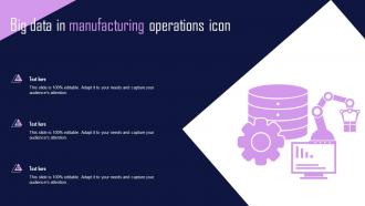 Big Data In Manufacturing Operations Icon