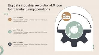 Big Data Industrial Revolution 4 0 Icon For Manufacturing Operations