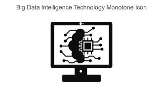 Big Data Intelligence Technology Monotone Icon In Powerpoint Pptx Png And Editable Eps Format