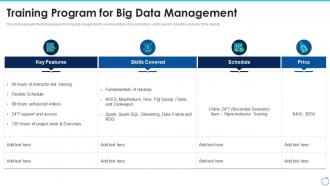 Big data it training program for big data management