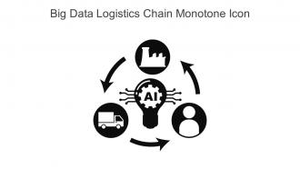 Big Data Logistics Chain Monotone Icon In Powerpoint Pptx Png And Editable Eps Format