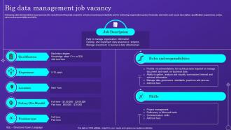 Big Data Management Job Vacancy