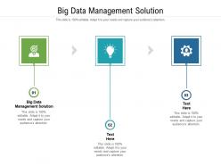 Big data management solution ppt powerpoint presentation portfolio pictures cpb