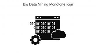 Big Data Mining Monotone Icon In Powerpoint Pptx Png And Editable Eps Format