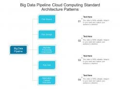 Big Data Pipeline Cloud Computing Standard Architecture Patterns Ppt Powerpoint Slide
