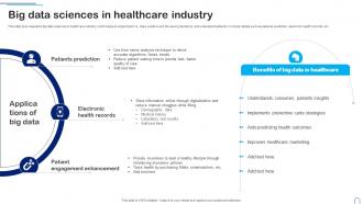 Big Data Sciences In Healthcare Industry
