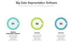 Big data segmentation software ppt powerpoint presentation infographics mockup cpb