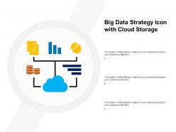 Big data strategy icon with cloud storage