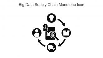 Big Data Supply Chain Monotone Icon In Powerpoint Pptx Png And Editable Eps Format