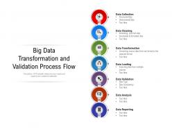 Big data transformation and validation process flow