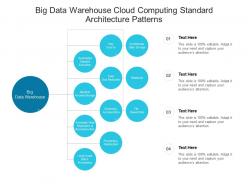 Big data warehouse cloud computing standard architecture patterns ppt presentation diagram