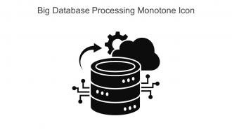 Big Database Processing Monotone Icon In Powerpoint Pptx Png And Editable Eps Format
